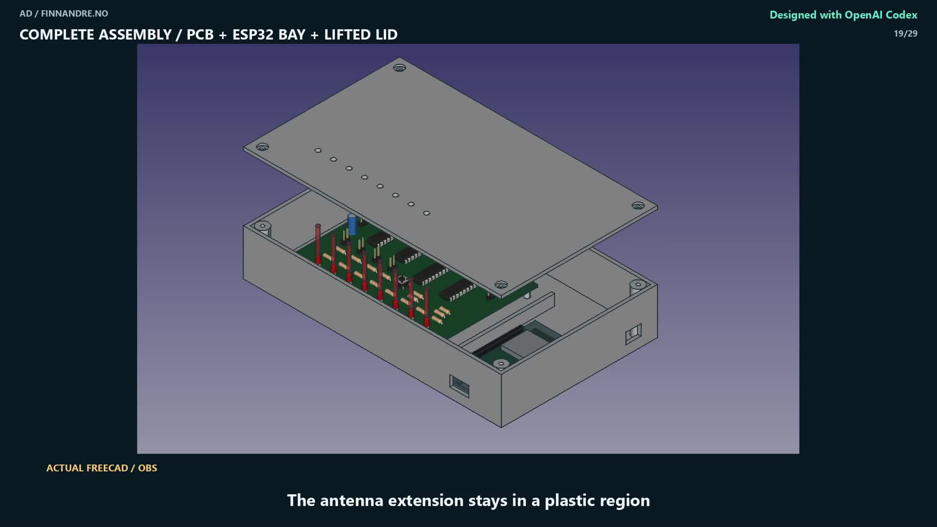 Dokumentert KiCad, FreeCAD, firmware og MQTT-arbeidsløp styrt av IntentForce