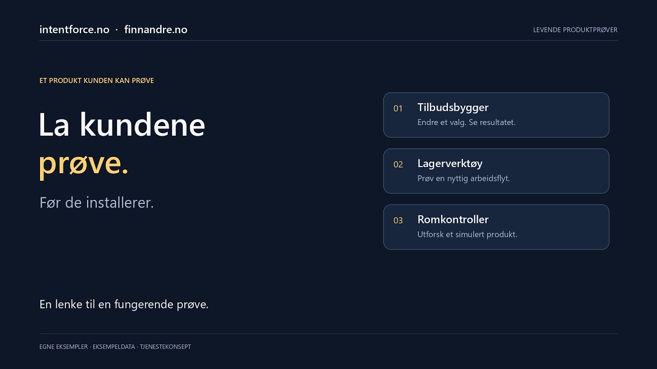 Miniatyr for norsk produktprøvevideo